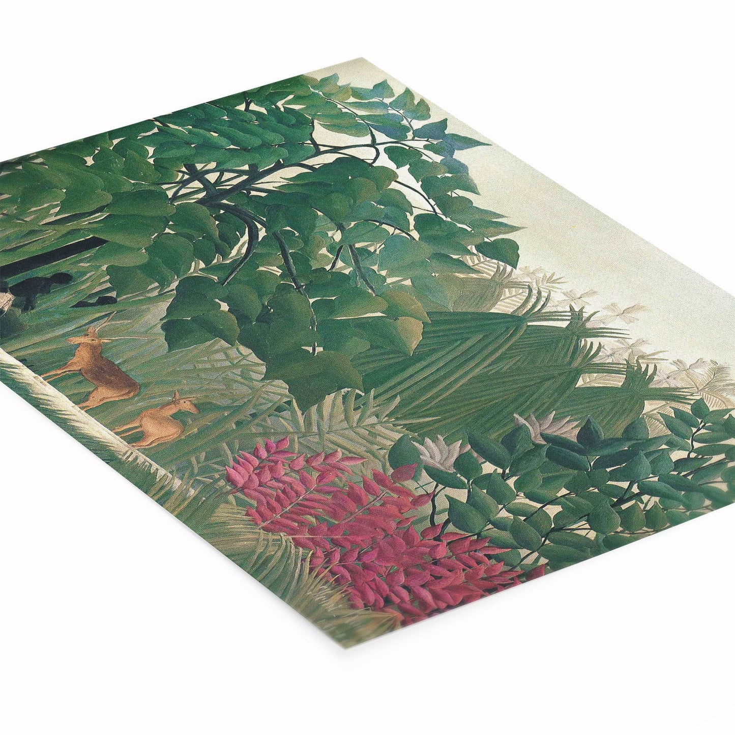 Tropical Painting Laying Flat on a White Background