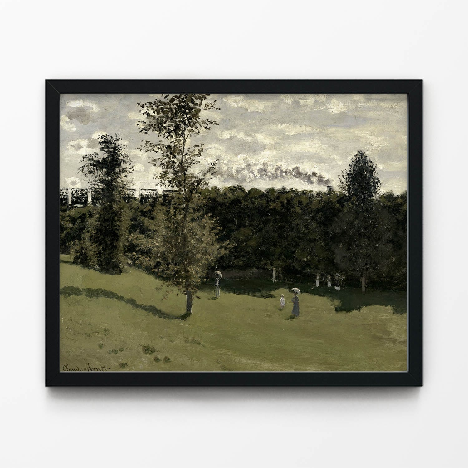 Spring Painting in Black Picture Frame