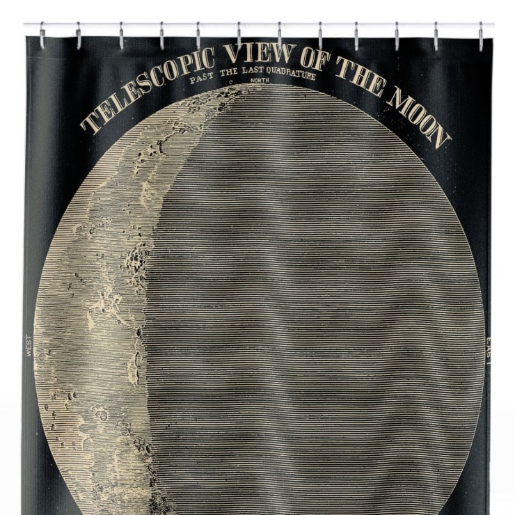 Astronomy Shower Curtain Close Up, Science Shower Curtains