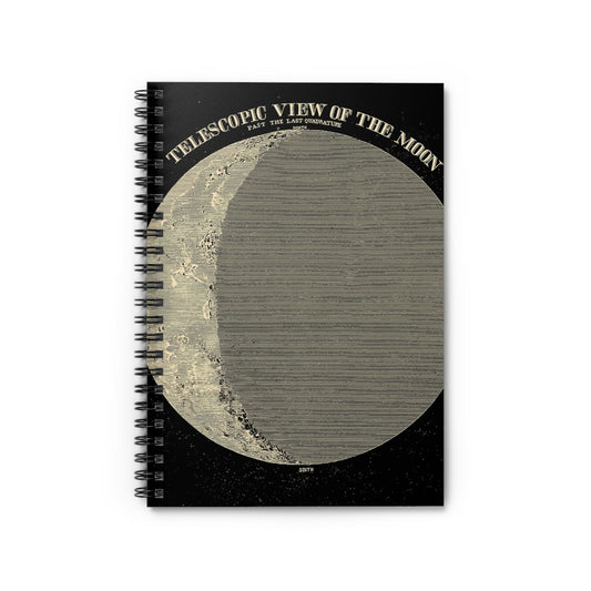 Astronomy Notebook with View of the Moon cover, great for journaling and planning, highlighting astronomical views of the moon.