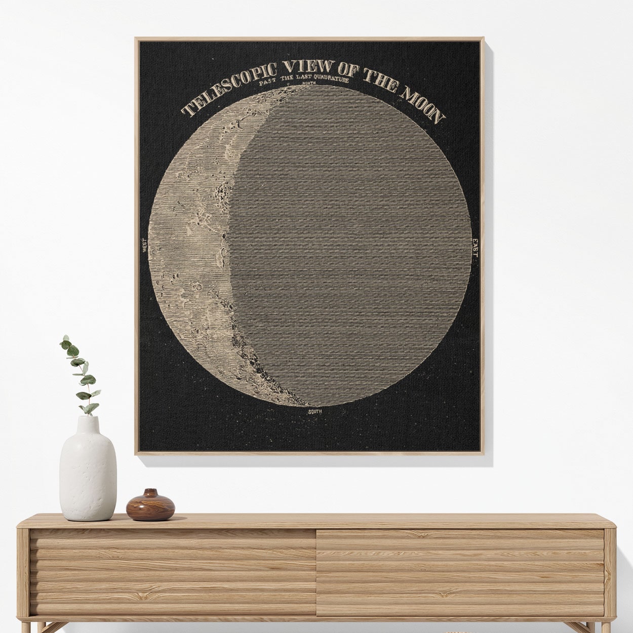 Astronomy Woven Blanket Hanging on a Wall as Framed Wall Art