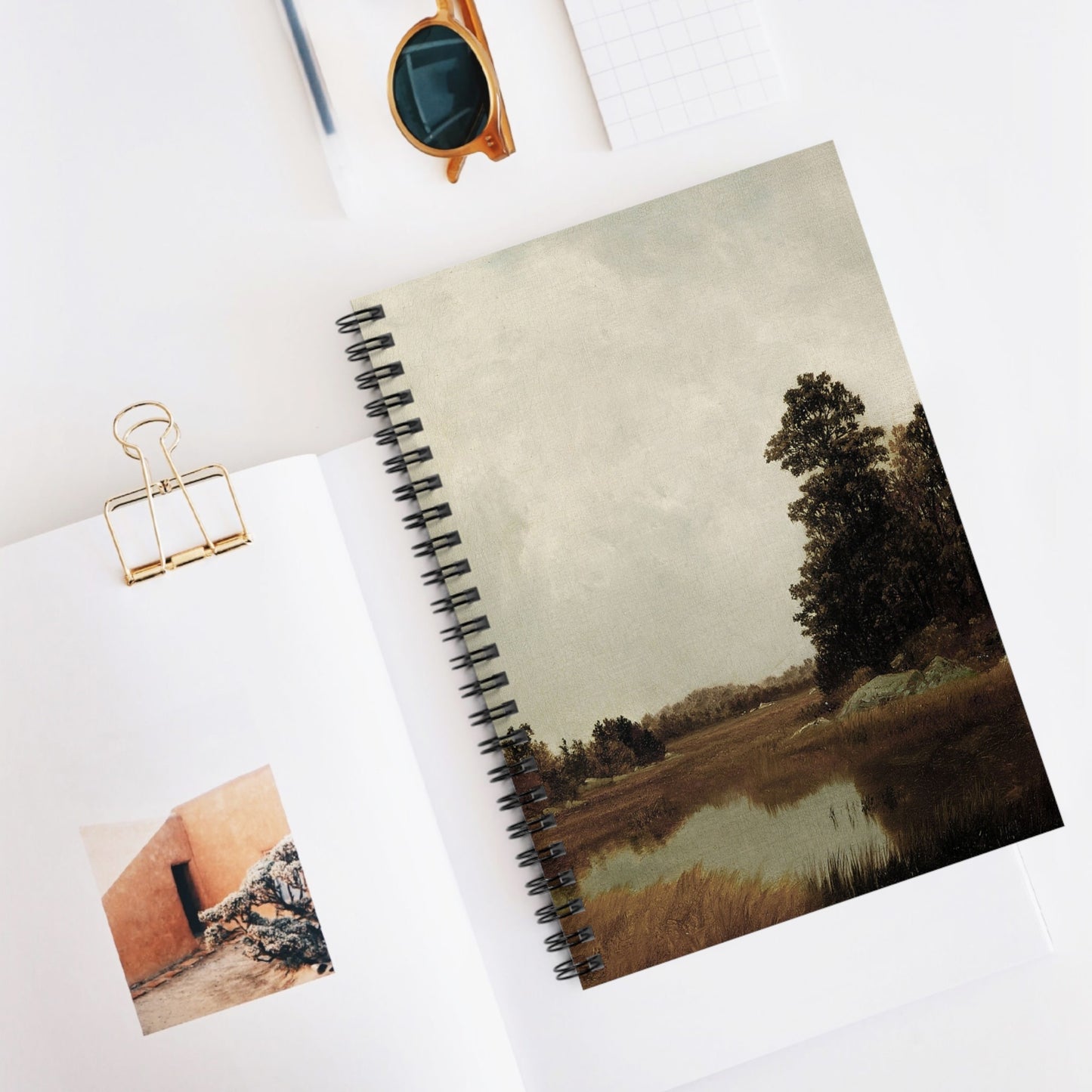 Autumn Spiral Notebook Displayed on Desk