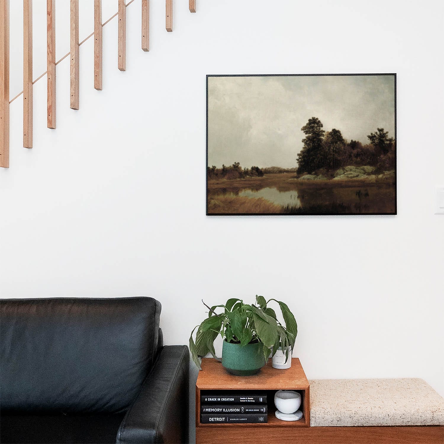 Autumn Wall Art Print in a Picture Frame on Living Room Wall