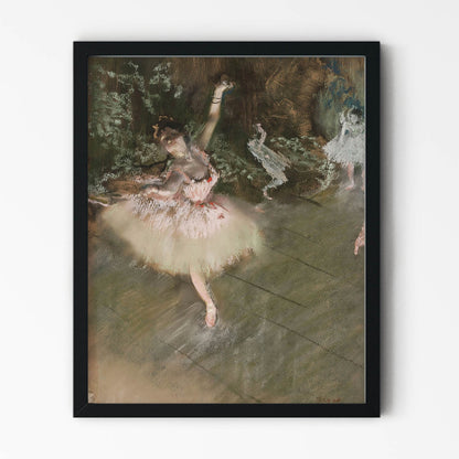 Ballet Dancer Painting in Black Picture Frame