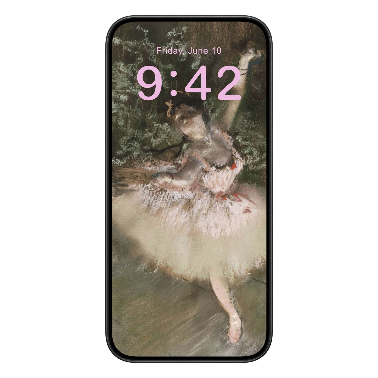 Ballerina Phone Wallpaper Pink Text