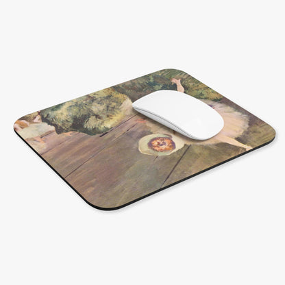 Ballerina Computer Desk Mouse Pad With White Mouse