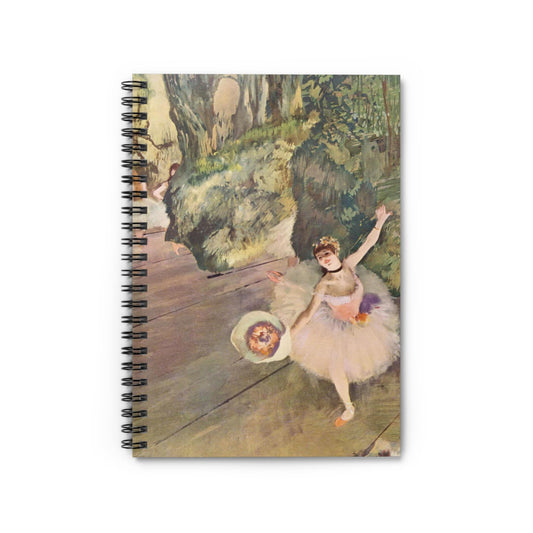 Ballerina Notebook with Pink and Sage cover, perfect for journaling and planning, showcasing graceful ballerina artwork.