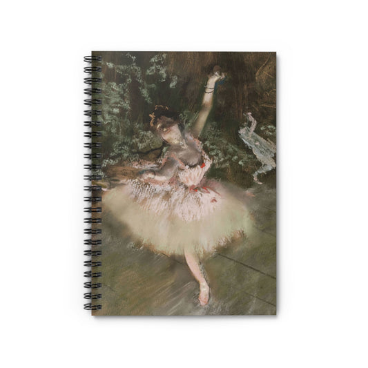 Ballerina Notebook with Edgar Degas cover, perfect for dance lovers, featuring elegant ballerina illustrations by Degas.