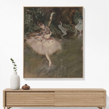 Ballerina Woven Blanket Woven Blanket Hanging on a Wall as Framed Wall Art