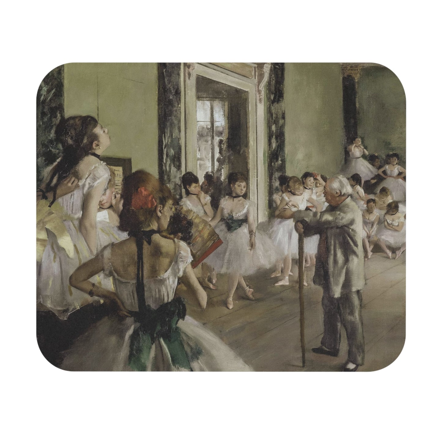 Ballerina Mouse Pad with Degas ballet art, desk and office decor showcasing classic Degas ballerina paintings.