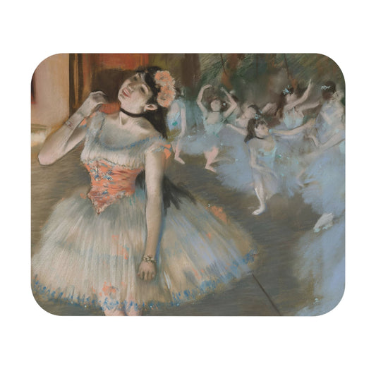 Ballerina Painting Mouse Pad with Edgar Degas art, desk and office decor featuring classic ballerina paintings.