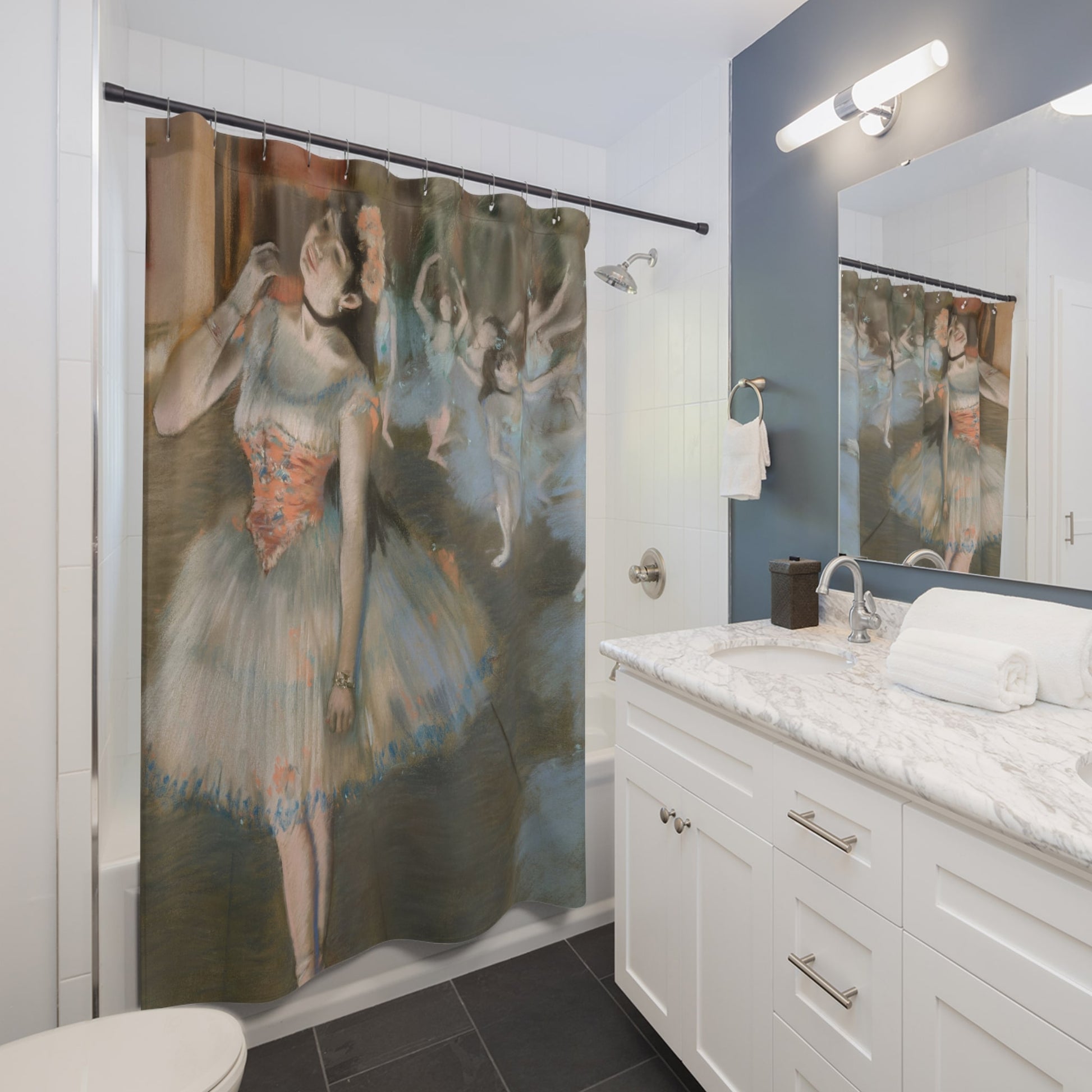 Ballerina Painting Shower Curtain Best Bathroom Decorating Ideas for Victorian Decor