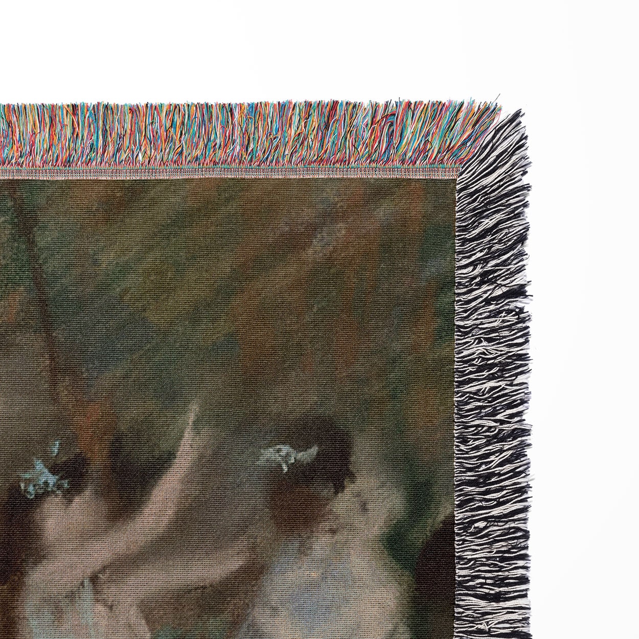 Ballerina Painting Woven Blanket Woven Blanket Close Up