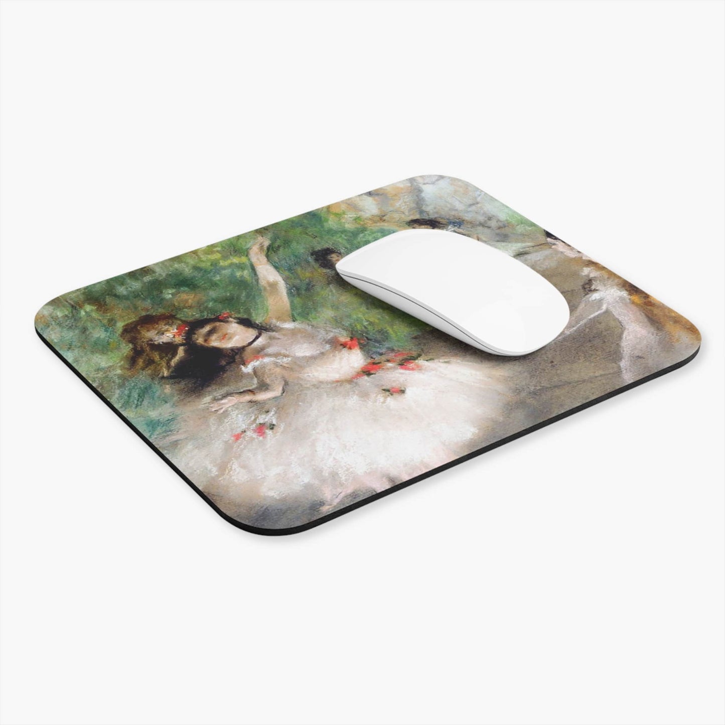 Ballerinas Computer Desk Mouse Pad With White Mouse