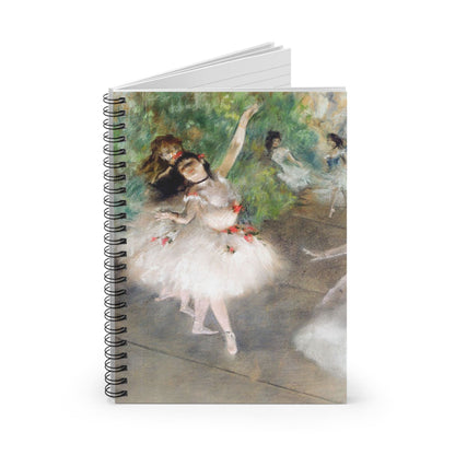 Ballerinas Spiral Notebook Standing up on White Desk