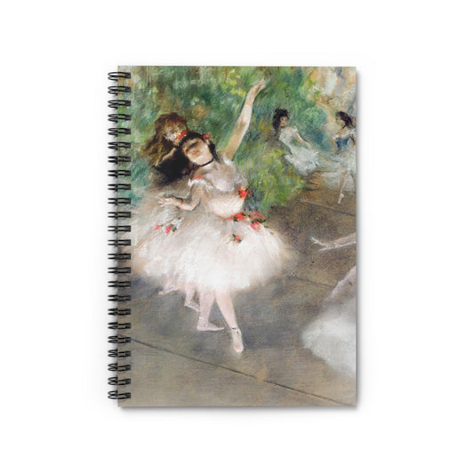 Ballerinas Notebook with White Edgar Degas cover, ideal for journaling and planning, featuring elegant ballerina designs.