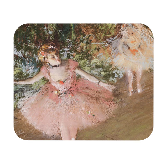 Ballerinas in Pink Mouse Pad showcasing Edgar Degas design, adding elegance to desk and office decor.