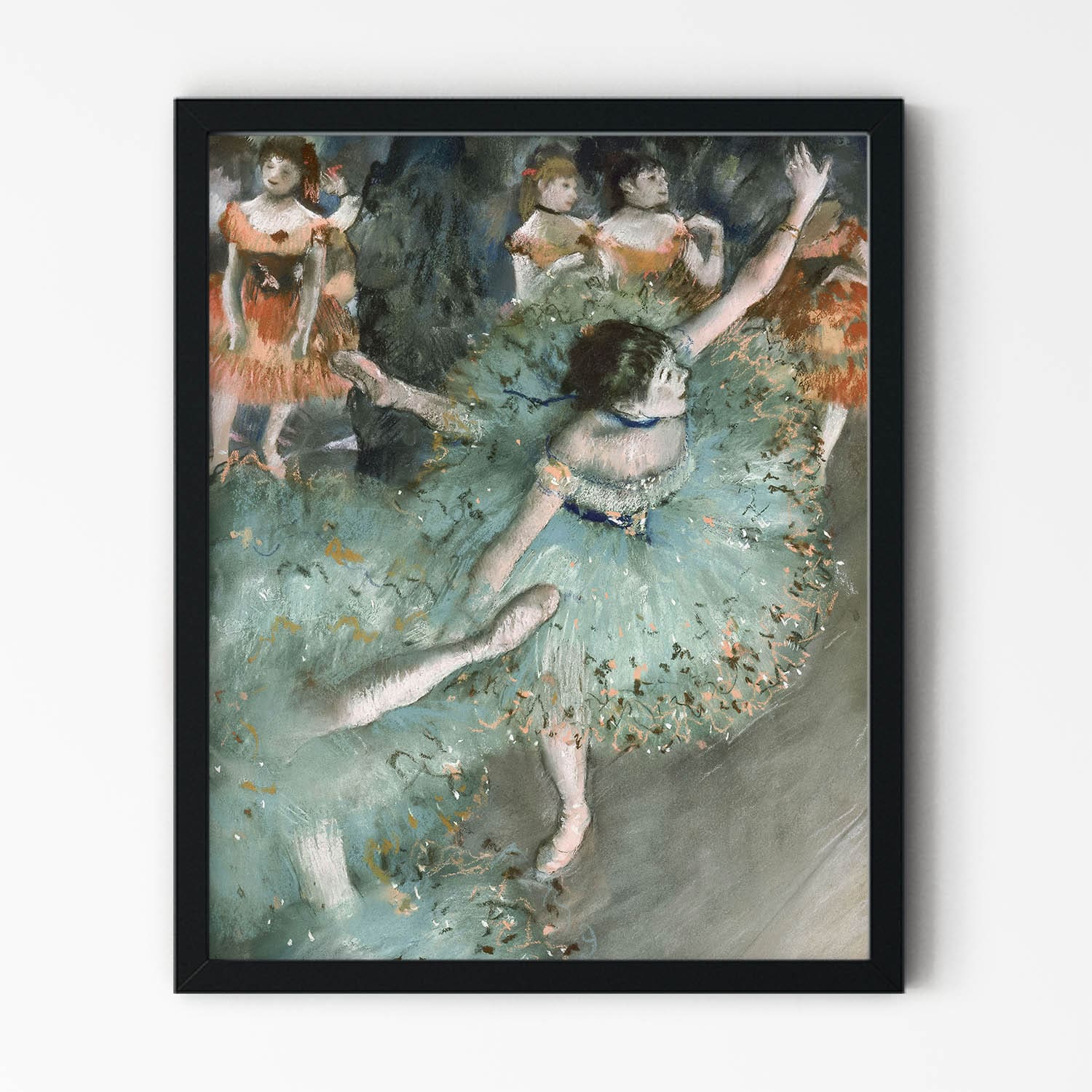 Ballet Painting Art Print in Black Picture Frame