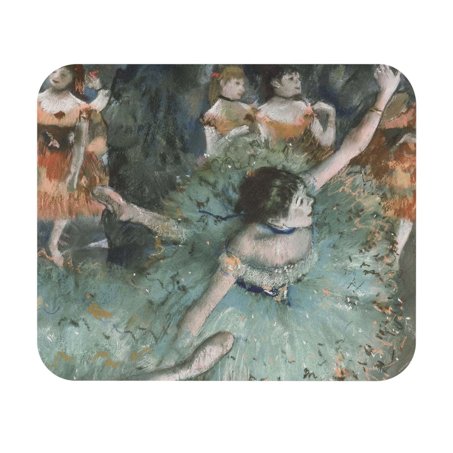 Ballet Painting Mouse Pad with Edgar Degas art, desk and office decor showcasing elegant ballet artwork.