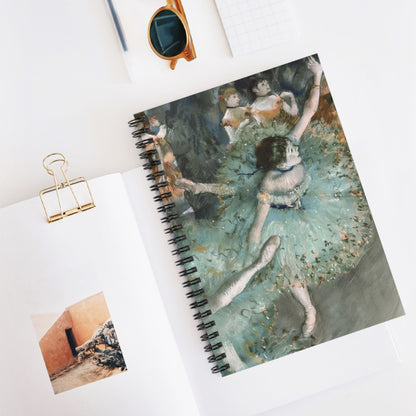 Ballet Painting Spiral Notebook Displayed on Desk