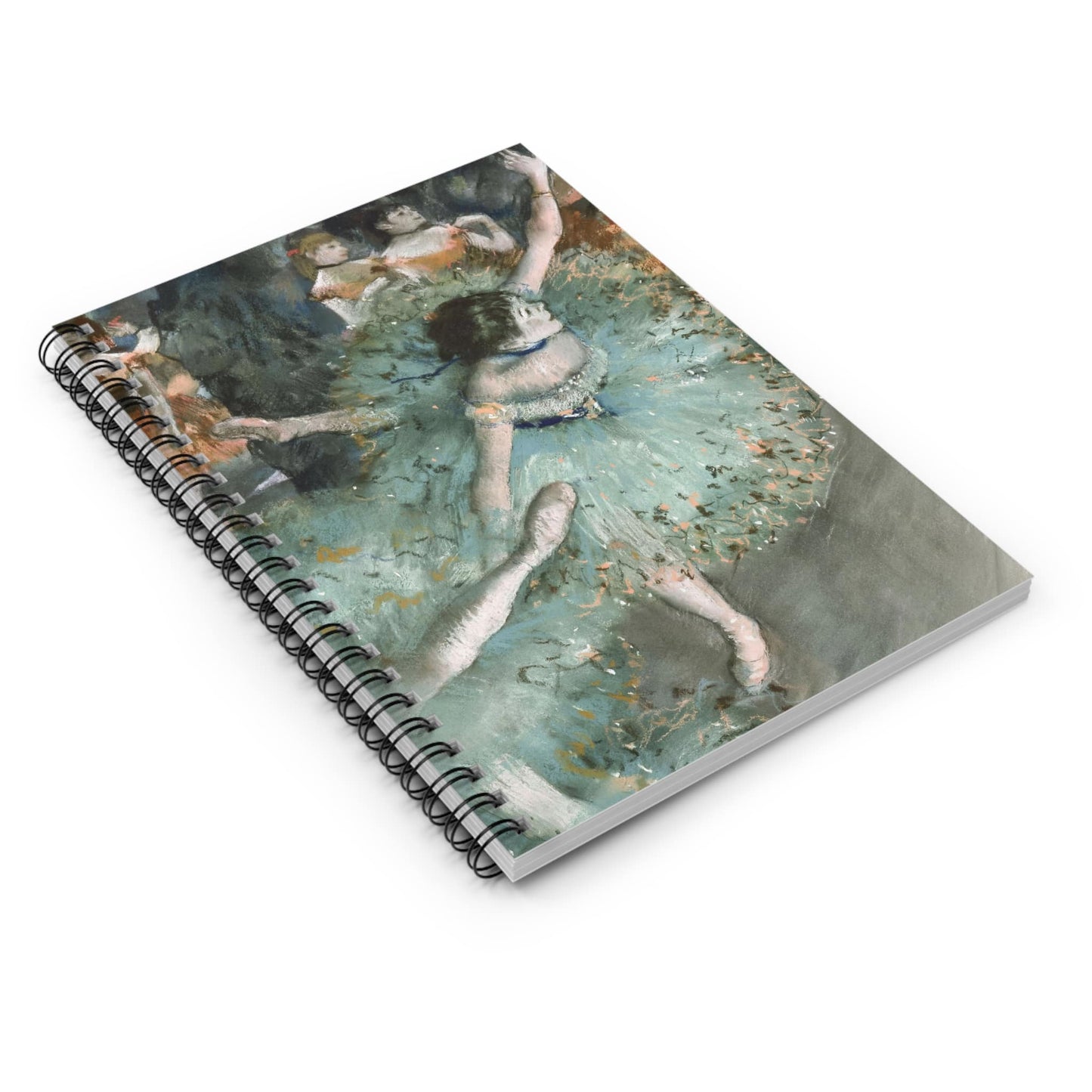 Ballet Painting Spiral Notebook Laying Flat on White Surface