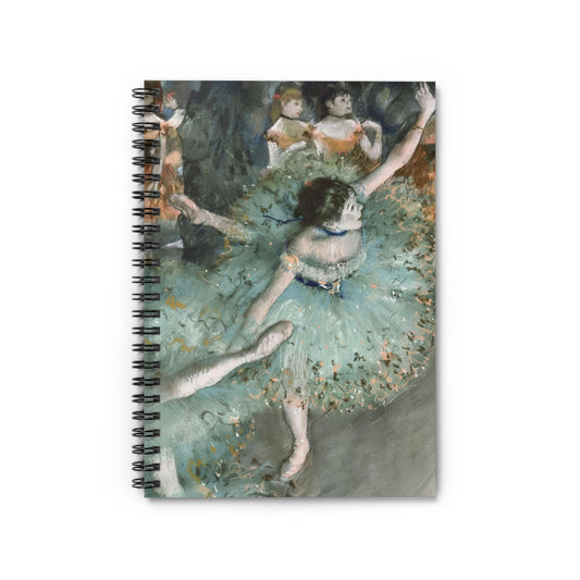 Ballet Painting Notebook with Edgar Degas cover, ideal for journals and planners, featuring elegant ballet artwork by Edgar Degas.