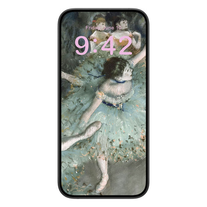 Ballet Painting Phone Wallpaper Pink Text