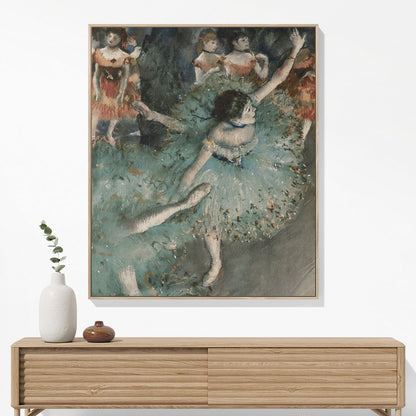 Ballet Painting Woven Blanket Hanging on a Wall as Framed Wall Art