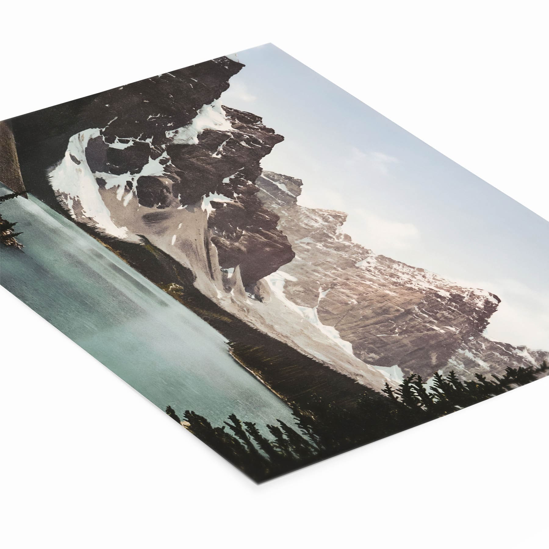 Banff National Park Art Print Laying Flat on a White Background