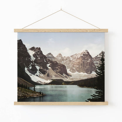 Banff National Park Art Print in Wood Hanger Frame on Wall