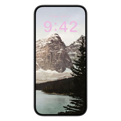 Banff National Park Phone Wallpaper Pink Text