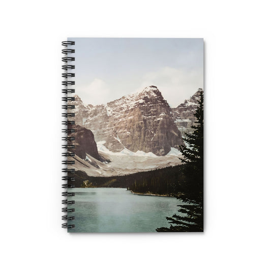 Banff National Park Notebook with mountains cover, perfect for journaling and planning, showcasing stunning mountain scenery.