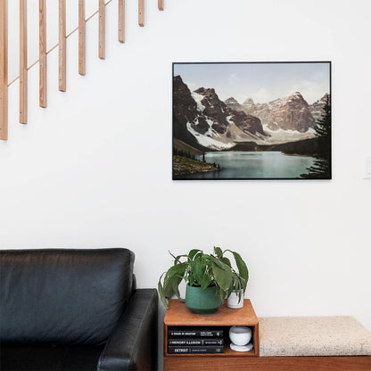 Banff National Park Wall Art Print in a Picture Frame on Living Room Wall
