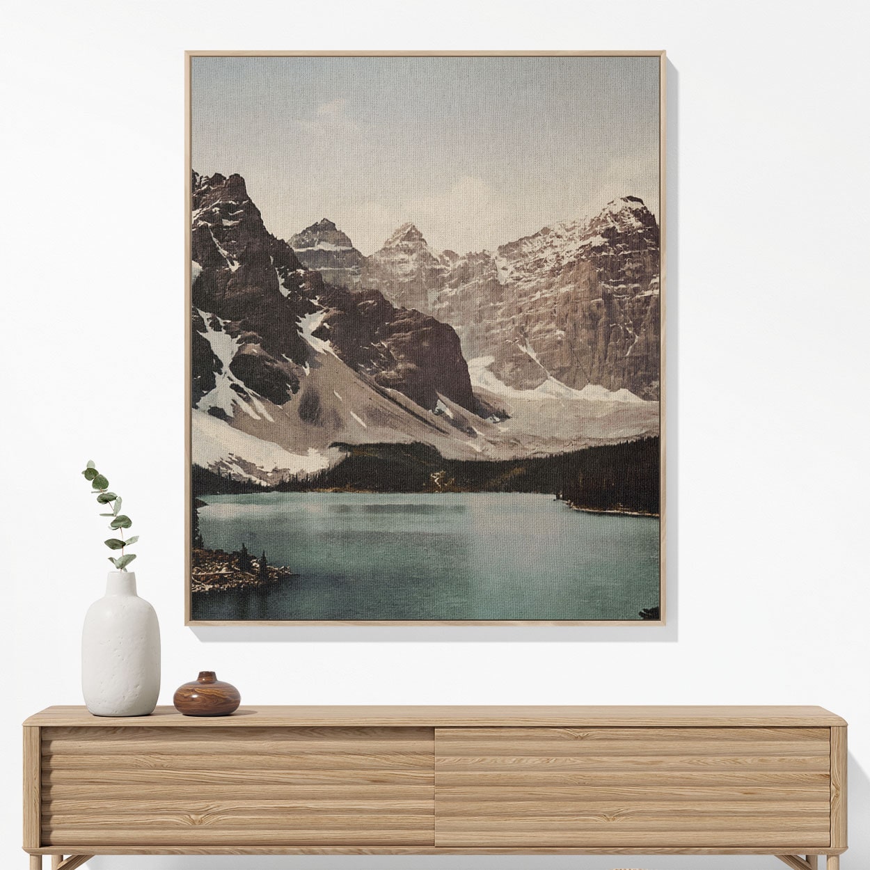 Banff National Park Woven Blanket Woven Blanket Hanging on a Wall as Framed Wall Art