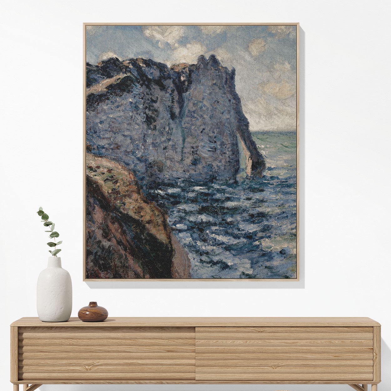 Beach Woven Blanket Hanging on a Wall as Framed Wall Art