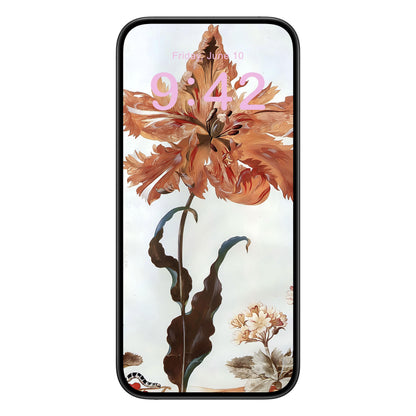 Beautiful Flower Phone Wallpaper Pink Text
