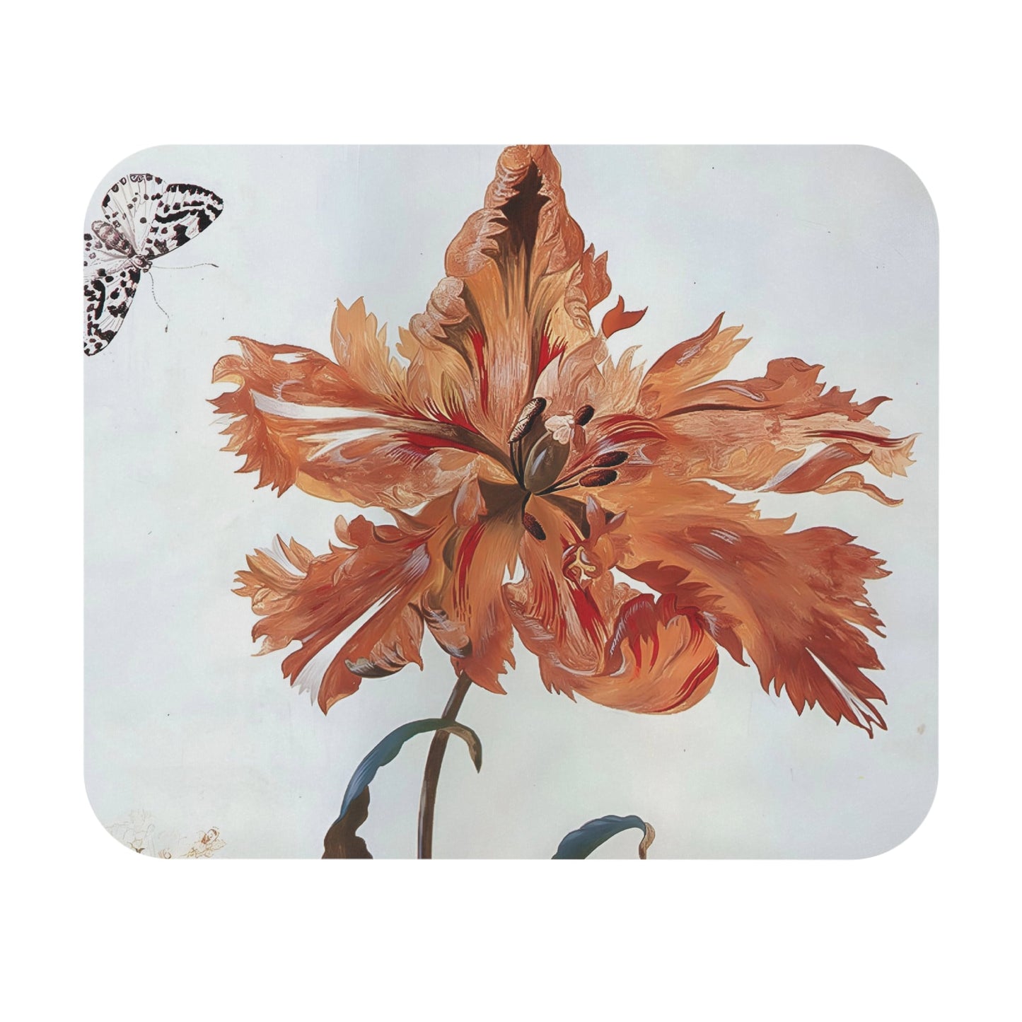 Beautiful Flower Mouse Pad featuring botanical nature art, ideal for desk and office decor.