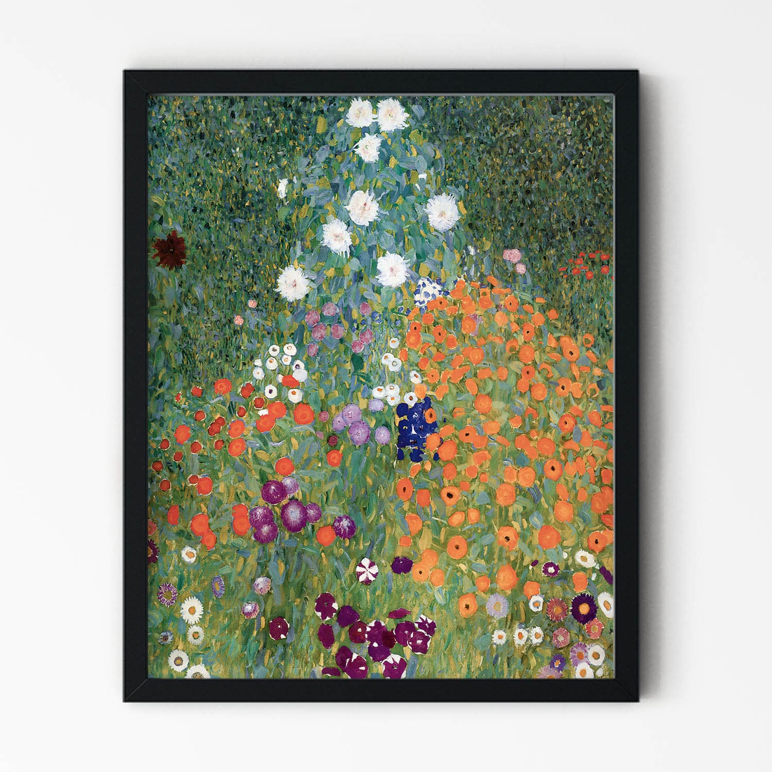 Beautiful Flowers Art Print in Black Picture Frame
