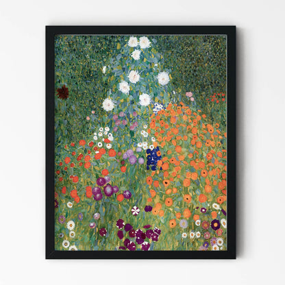 Beautiful Flowers Art Print in Black Picture Frame