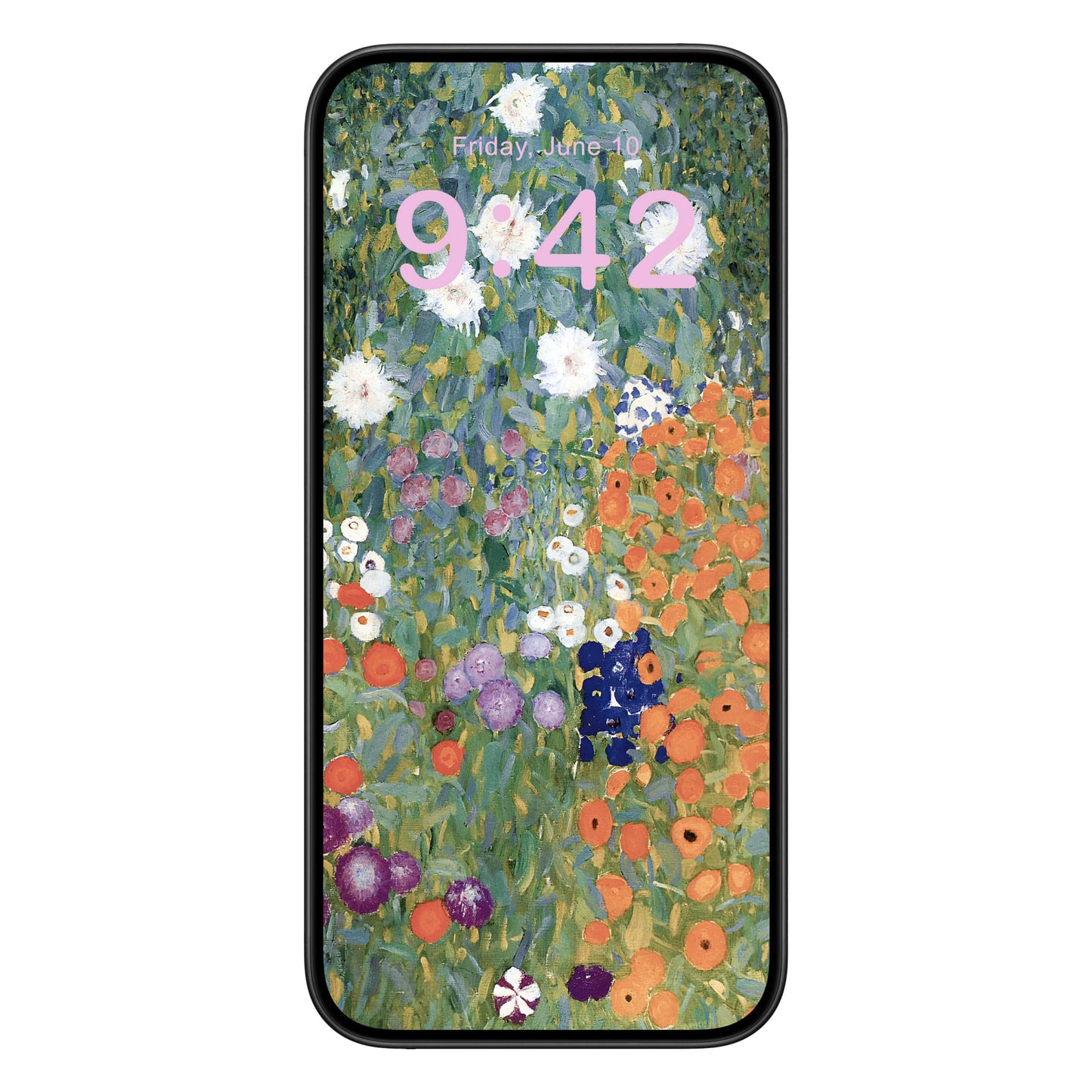 Beautiful Flowers Phone Wallpaper Pink Text