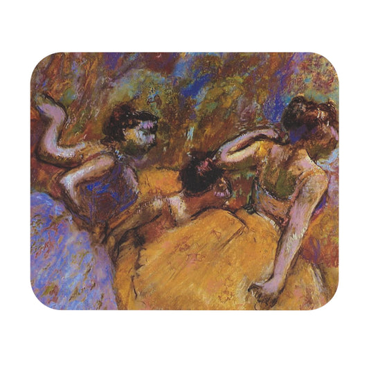 Behind the Curtain Mouse Pad highlighting Edgar Degas theme, perfect for desk and office decor.