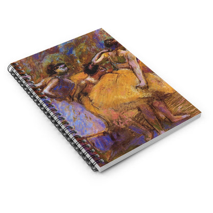 Behind the Curtain Spiral Notebook Laying Flat on White Surface
