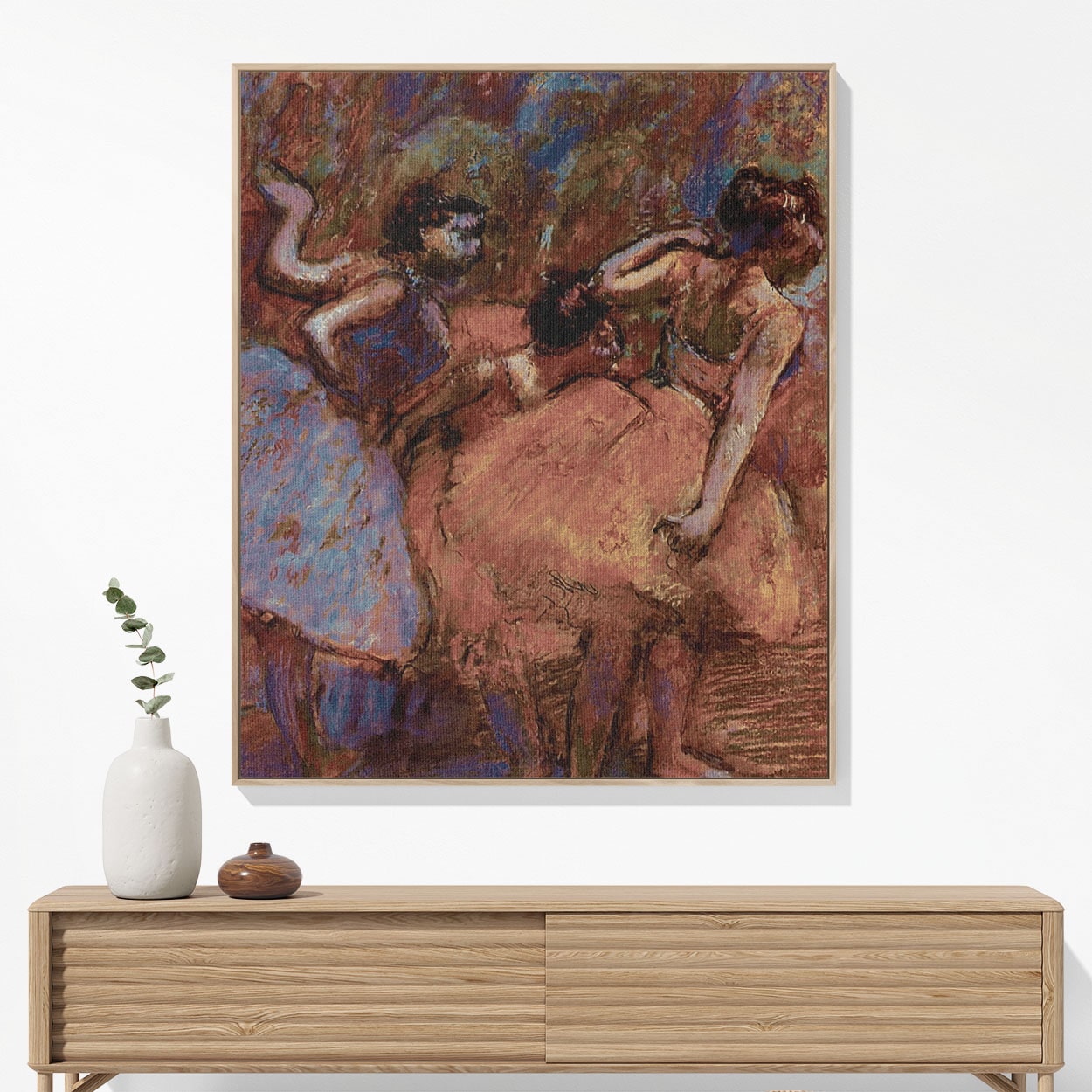 Behind the Curtain Woven Blanket Woven Blanket Hanging on a Wall as Framed Wall Art