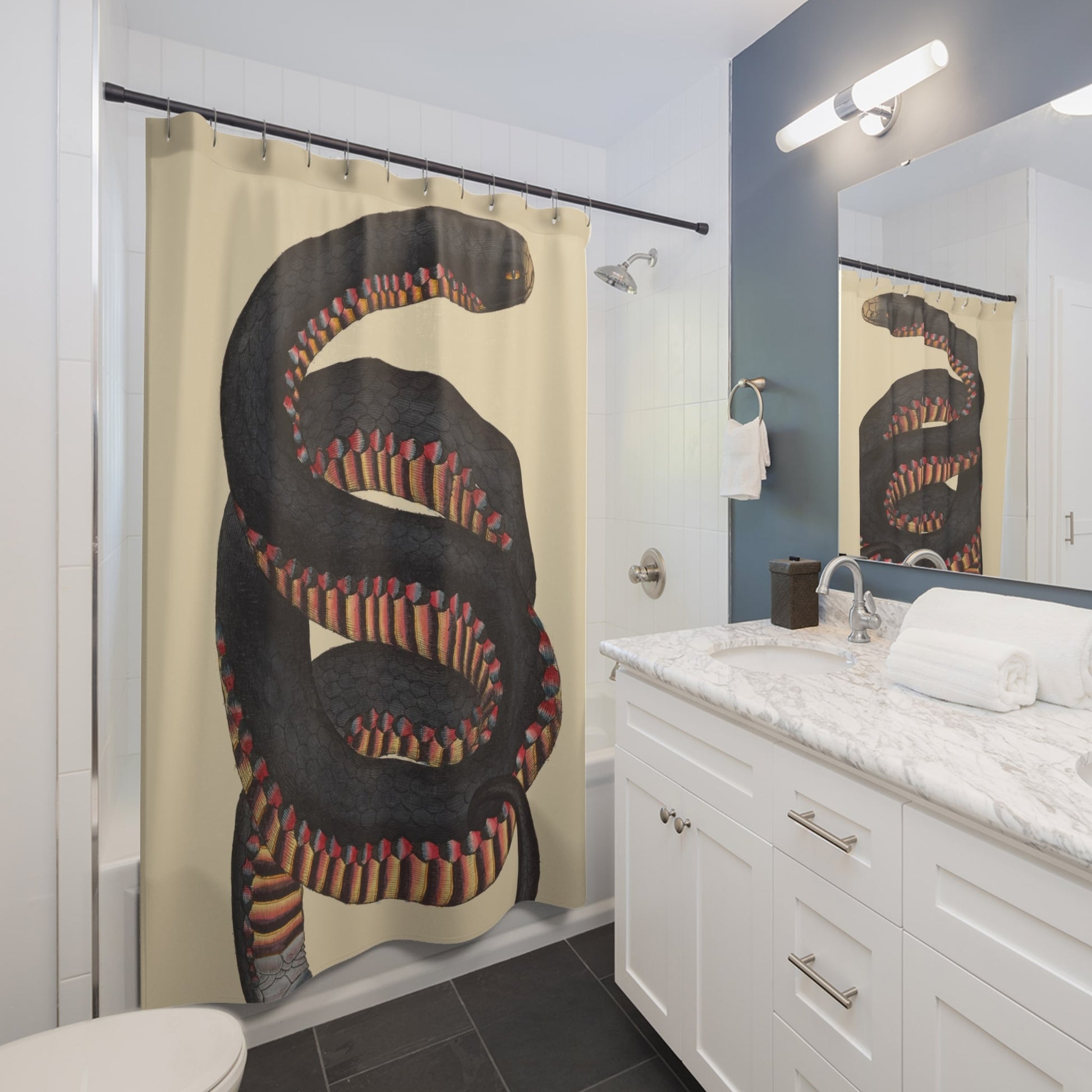 Big Snake Shower Curtain Best Bathroom Decorating Ideas for Science Decor