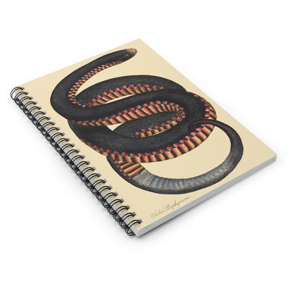 Big Snake Spiral Notebook Laying Flat on White Surface