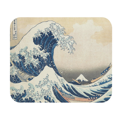 Great Wave off Kanagawa Mouse Pad with big wave art, desk and office decor featuring the iconic wave painting.
