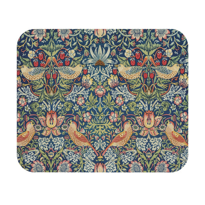 Birds and Plants Mouse Pad showcasing William Morris design, enhancing desk and office decor.