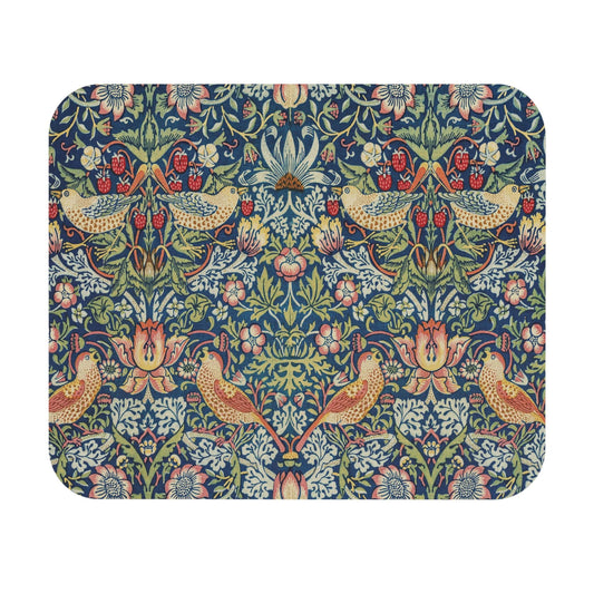 Birds and Plants Mouse Pad showcasing William Morris design, enhancing desk and office decor.