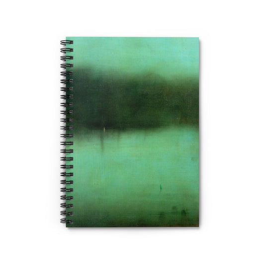 Black and Green Notebook with Abstract Moody cover, perfect for journaling and planning, featuring an abstract moody black and green design.