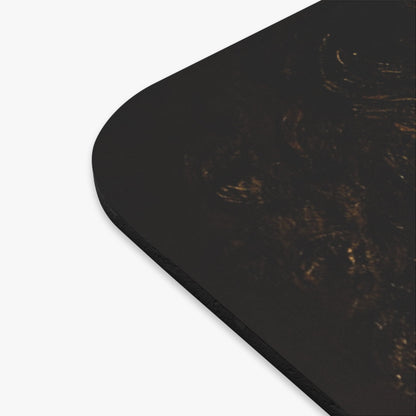 Black and White Moody Vintage Mouse Pad Design Close Up